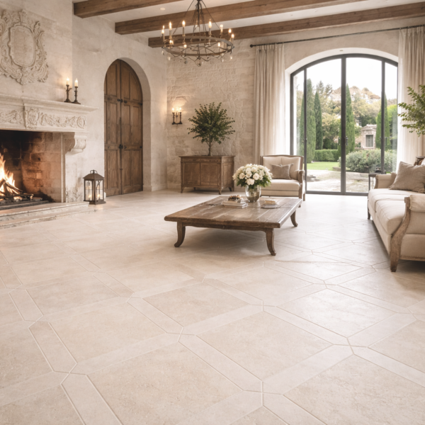 french limestone château pattern paving – prix au m²