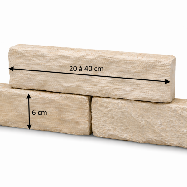 parement pierre naturelle barette Éclatée calcaire – mur intérieur & extérieur – prix au m²