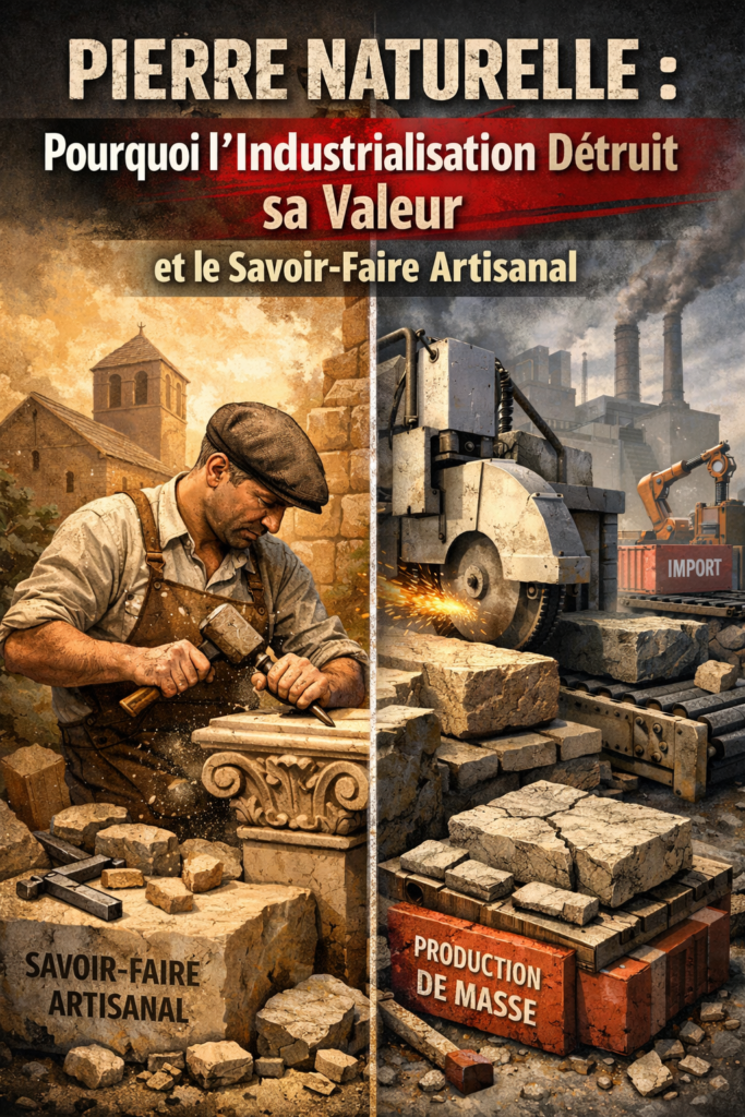 Pierre Naturelle : Pourquoi l’Industrialisation Détruit sa Valeur et le Savoir-Faire Artisanal
