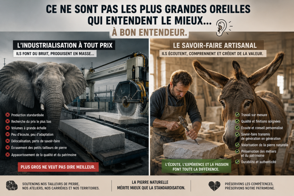 ce ne sont pas les plus grandes oreilles qui entendent le mieux… à bon entendeur.