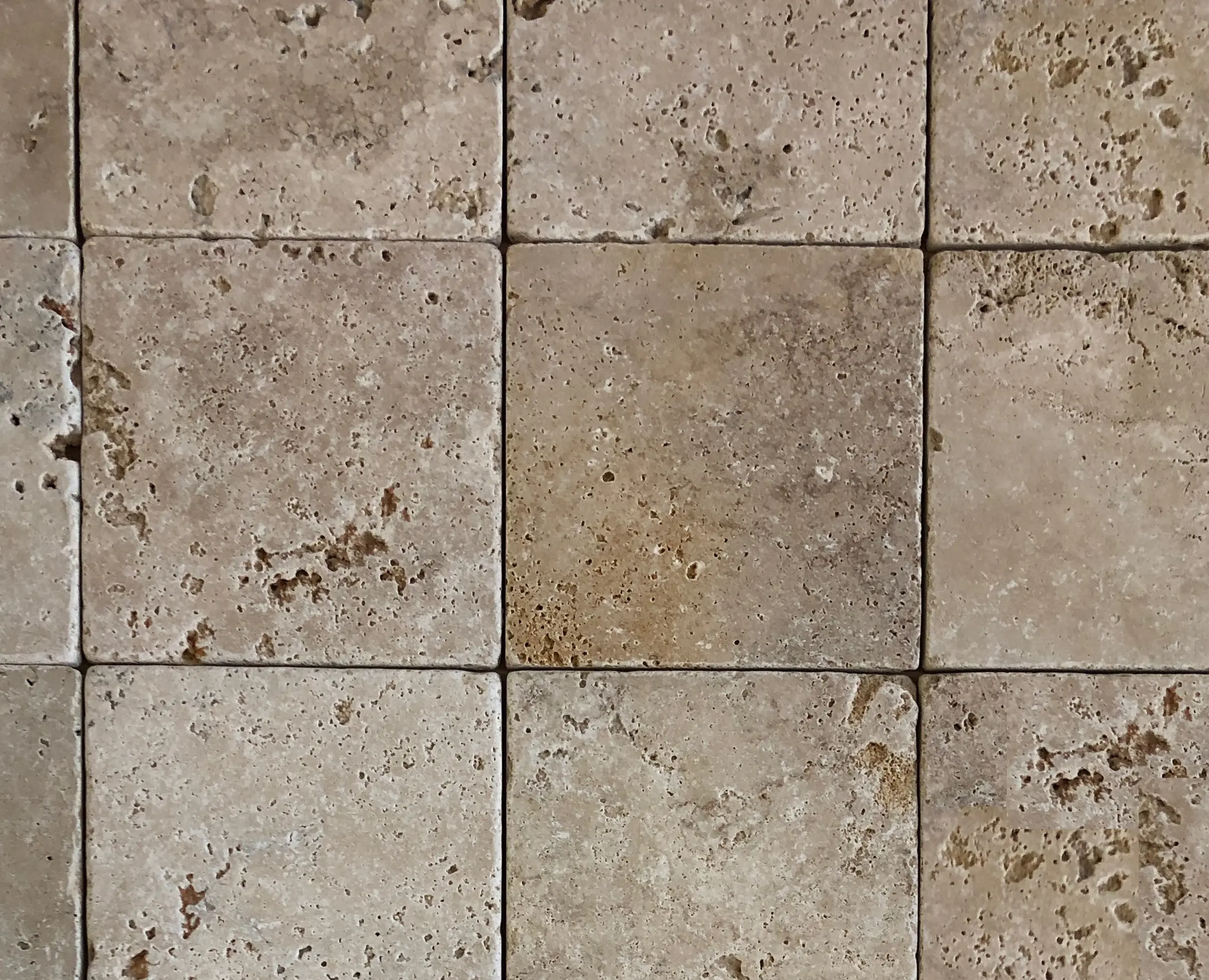 pavé en travertin 15x15x3 cm (prix au m²)
