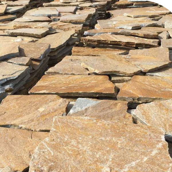 parement en pierre quartzite amarillo jaune or formats irréguliers (prix au m²)